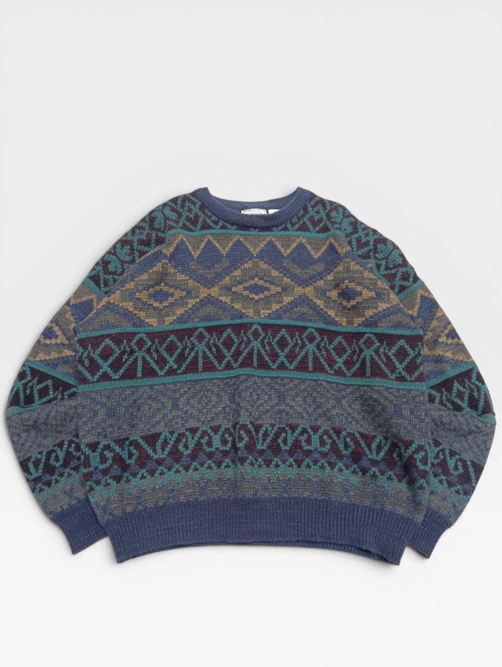 Vintage The Men's Store Acrylic Patterned Crewneck Sweater XL